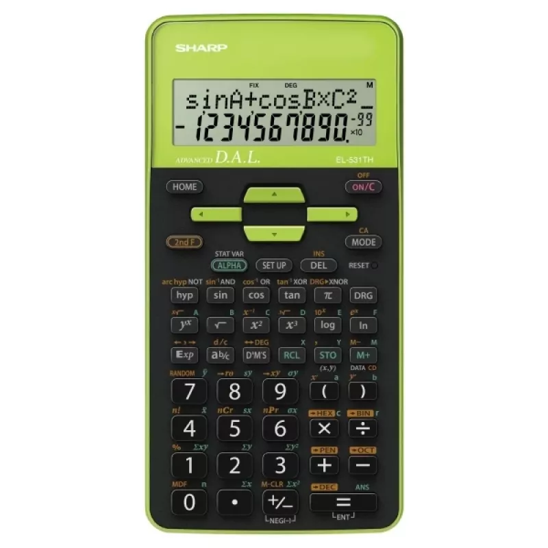 Sharp EL-531TH skaičiuotuvas Kišeninis Mokslinis Juoda, Žalia