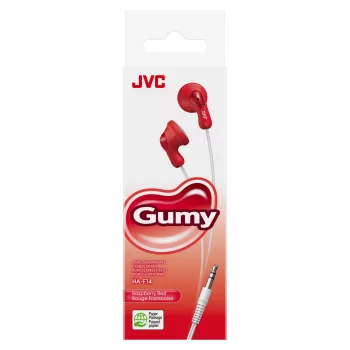 JVC F14 Gumy į ausis įdedamos laidinės ausinės, raudonos, Laidinės, 16–20000 Hz, Muzikai, 17,1 g, Ausinės, Raudona
