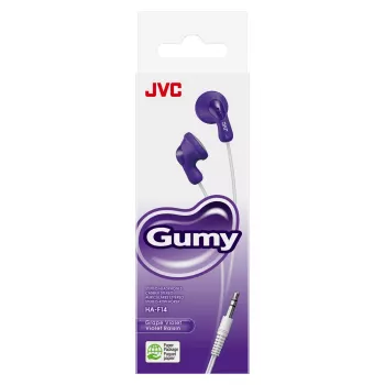 JVC F14 Gumy į ausis įdedamos laidinės violetinės, Laidinės, 16–20000 Hz, Muzika, 17,1 g, Ausinės, Violetinės