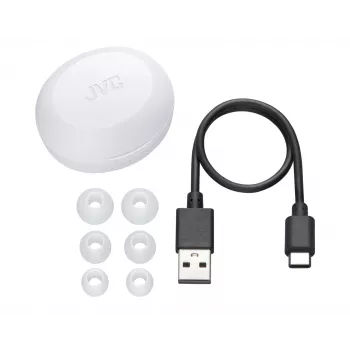 Belaidės į ausis įdedamos ausinės JVC HA-A5T True Wireless Stereo (TWS) — Intraauralinės, 20–20000 Hz, Baltos