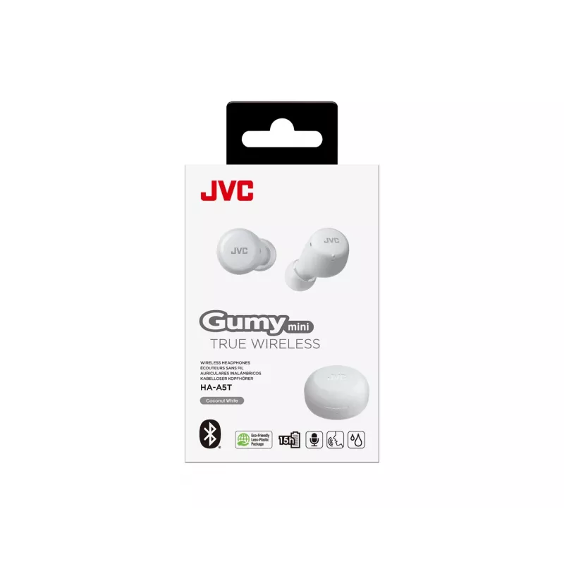 Belaidės į ausis įdedamos ausinės JVC HA-A5T True Wireless Stereo (TWS) — Intraauralinės, 20–20000 Hz, Baltos