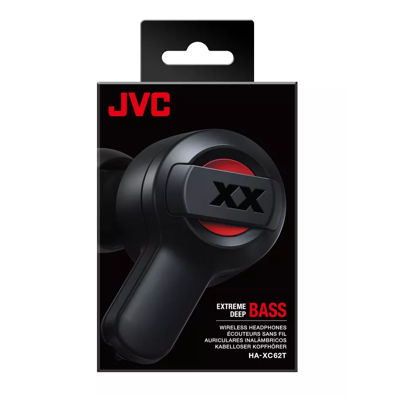 JVC XX Deep Bass belaidės į ausis įdedamos ausinės, juodos