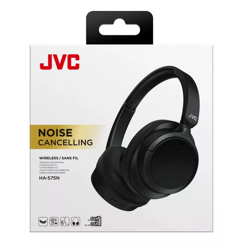 JVC Over Ear Noise Cancelling Headset Wireless Head-band Calls/Music USB Type-C Bluetooth Juoda