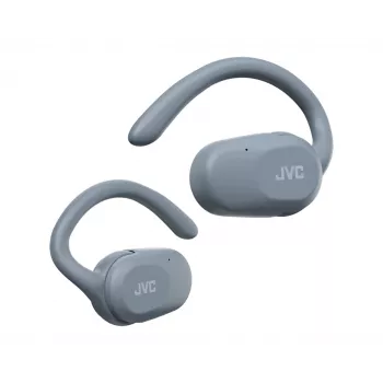 Ausinės JVC HA-NP40T True Wireless Stereo (TWS) į ausis įdedamos su ausies kabliuku, Bluetooth, 20–20000 Hz, 10 m, pilkos