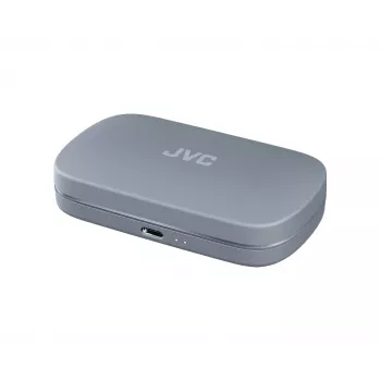 Ausinės JVC HA-NP40T True Wireless Stereo (TWS) į ausis įdedamos su ausies kabliuku, Bluetooth, 20–20000 Hz, 10 m, pilkos