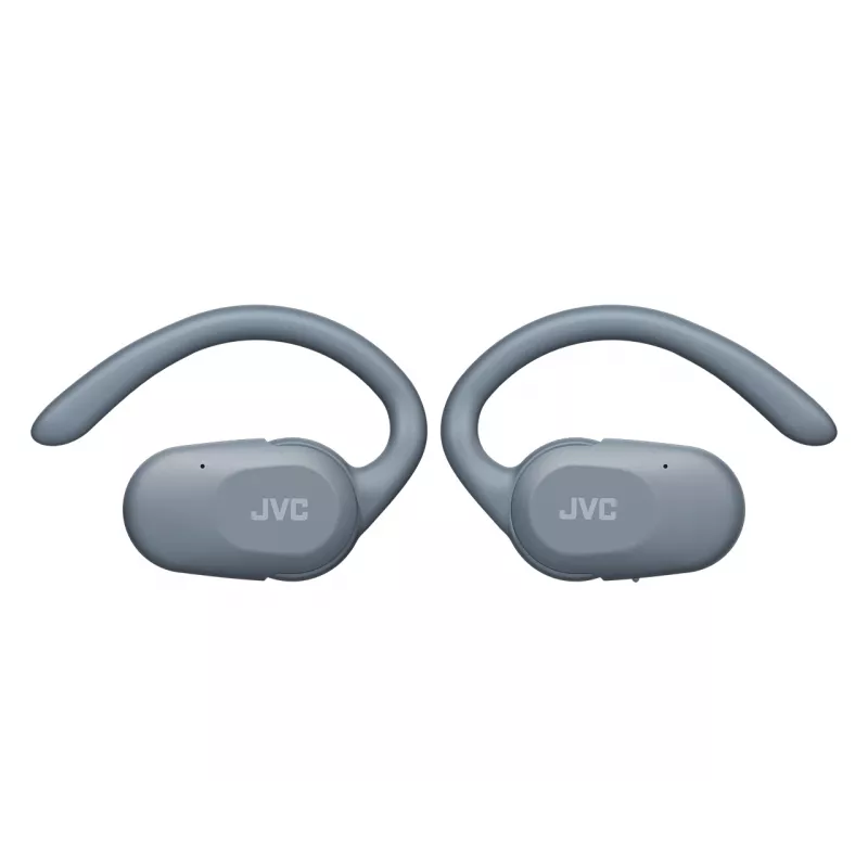 Ausinės JVC HA-NP40T True Wireless Stereo (TWS) į ausis įdedamos su ausies kabliuku, Bluetooth, 20–20000 Hz, 10 m, pilkos