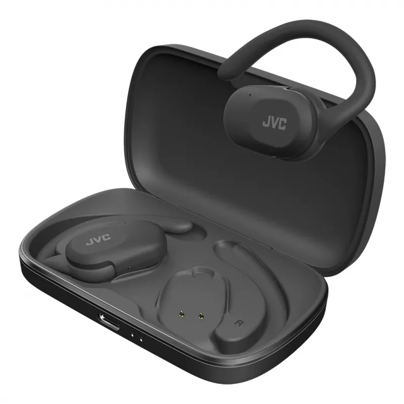 Ausinės JVC HA-NP40T True Wireless Stereo TWS ausinės su ausies lankeliu Bluetooth juodos, 20–20000 Hz, 10 m