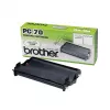 Fakso kasetė Brother PC70 — juoda, 140 lapų, suderinama su FAXT72/74/76/78/7 Plus/92/94/96/98