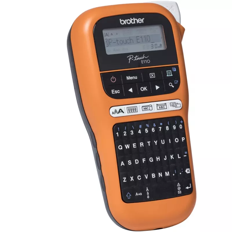 Etikečių spausdintuvas Brother PT-E110VP Tiesioginis terminis Spalvotas 180 x 180 DPI 20 mm/s TZe QWERTY