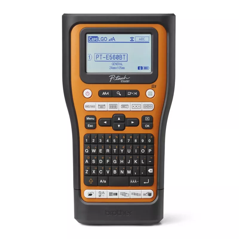 Brother PT-E560BTVP label printer Thermal transfer 180 x 180 DPI 20 mm/sec Wired & Wireless HSE/TZe Bluetooth QWERTY
