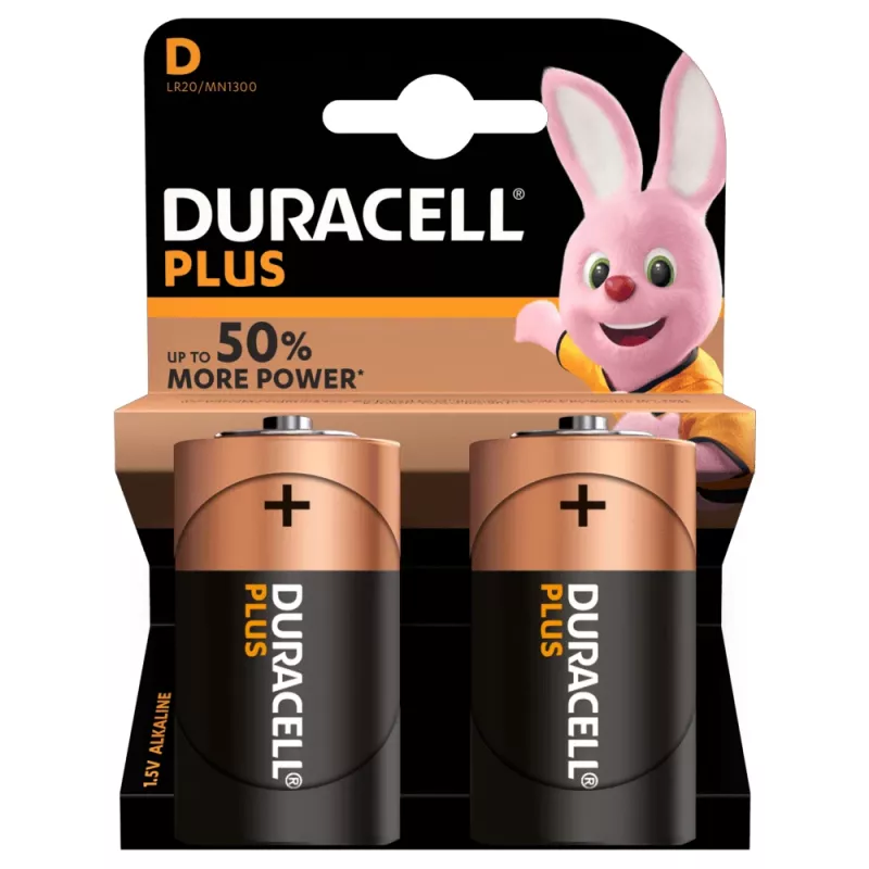 Duracell Plus vienkartinė baterija D šarminė