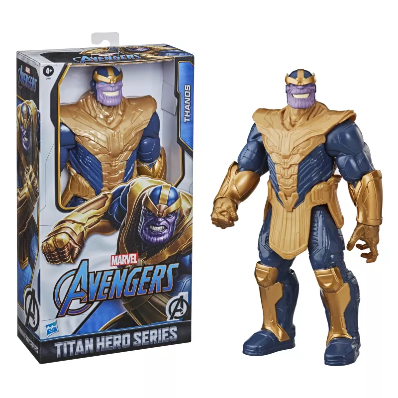 Marvel Avengers Blast Gear Deluxe Thanos veiksmo figūrėlė, 4 m., mėlyna, geltona