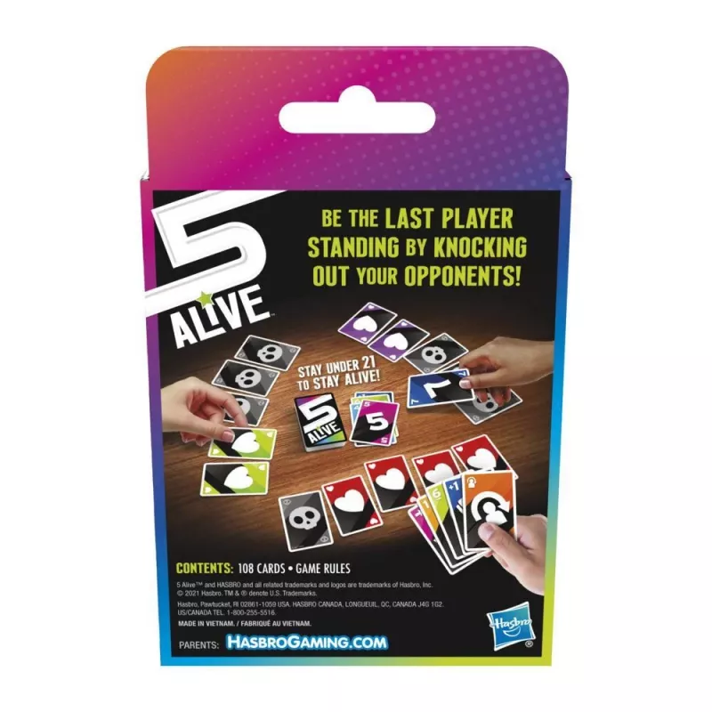Hasbro Gaming F4205 5 Alive kortų žaidimas, kolekcionuojamas