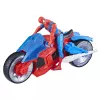 Marvel Spider-Man Spider-Man Web Blast Cycle žaidimų rinkinys su lanksčia Spider-Man figūrėle vaikams