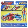 Marvel Spider-Man Spider-Man Web Blast Cycle žaidimų rinkinys su lanksčia Spider-Man figūrėle vaikams