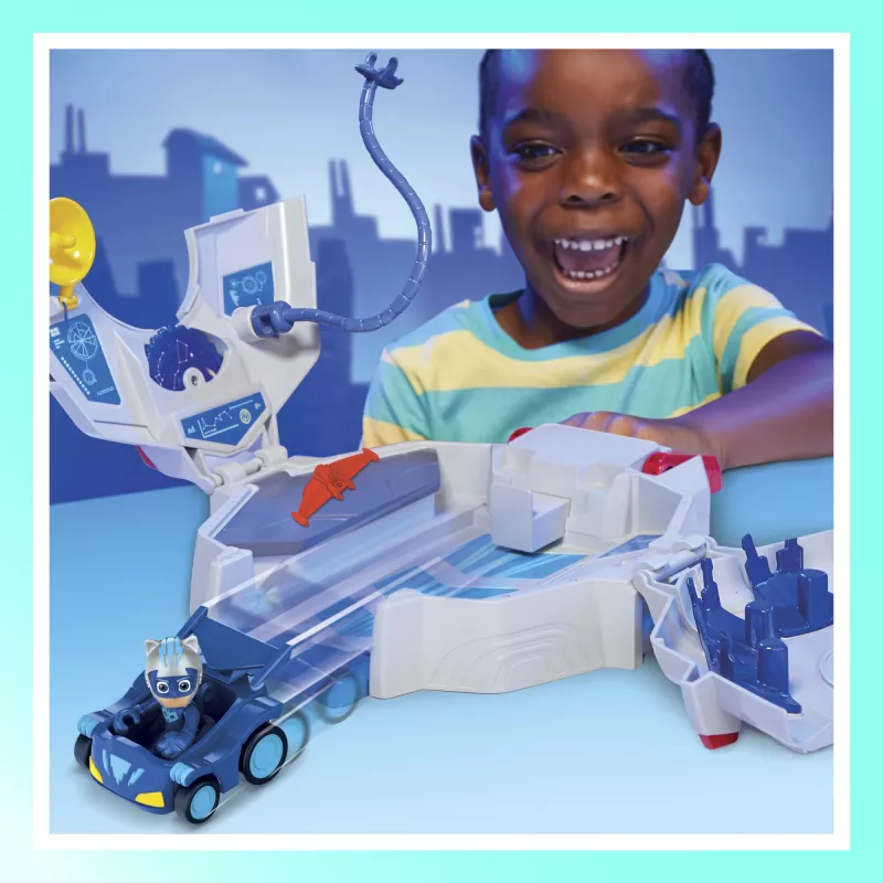 Žaislų rinkinys HASBRO PJ Masks F78205L0 — Veiksmo/Nuotykių rinkinys, rekomenduojamas amžius 3+; spalvos: mėlyna, raudona, balta