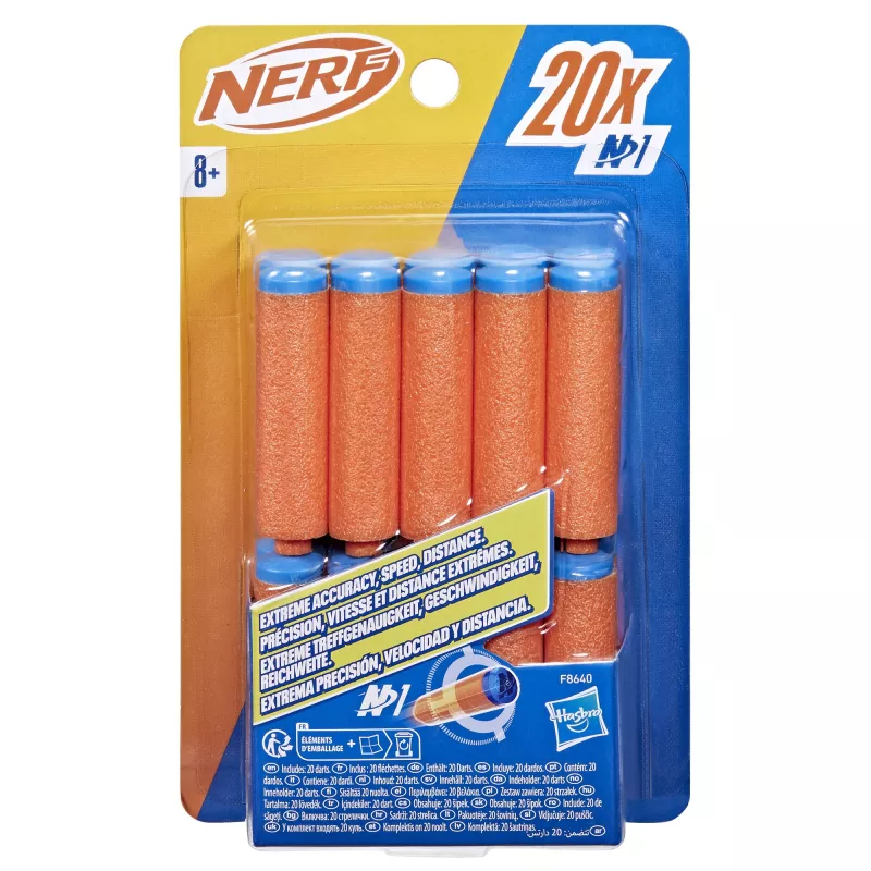 Papildymas Nerf N Series N1-Darts 20x Mėlyna Oranžinė F8640