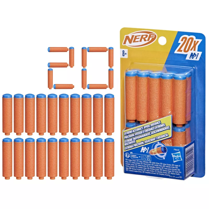 Papildymas Nerf N Series N1-Darts 20x Mėlyna Oranžinė F8640