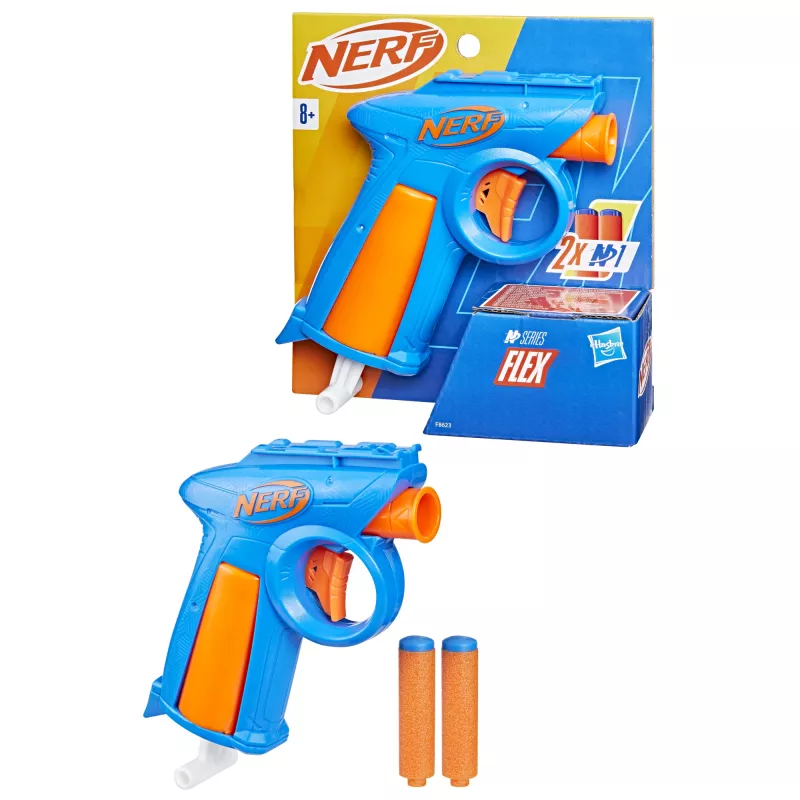 Žaislinis šaudytuvas NERF N Series Flex mėlynas oranžinis 8+