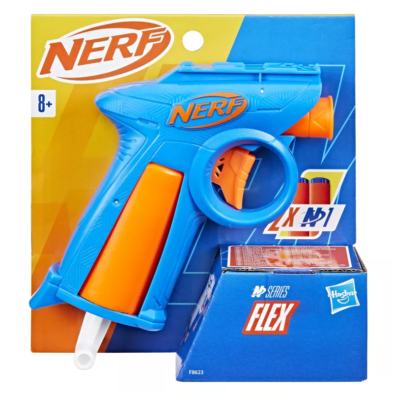 Žaislinis šaudytuvas NERF N Series Flex mėlynas oranžinis 8+