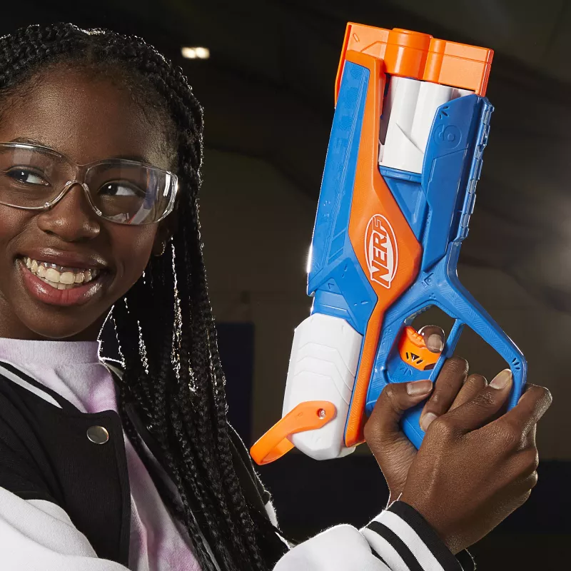 Žaislinis šturmo šautuvas NERF N Series Agility mėlynas oranžinis baltas 8 metų