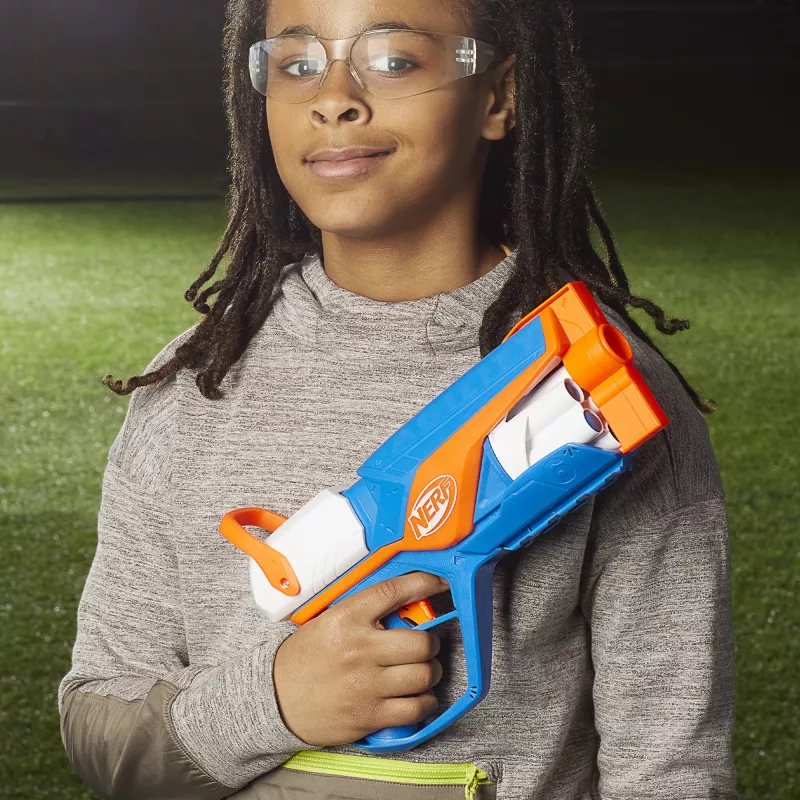 Žaislinis šturmo šautuvas NERF N Series Agility mėlynas oranžinis baltas 8 metų