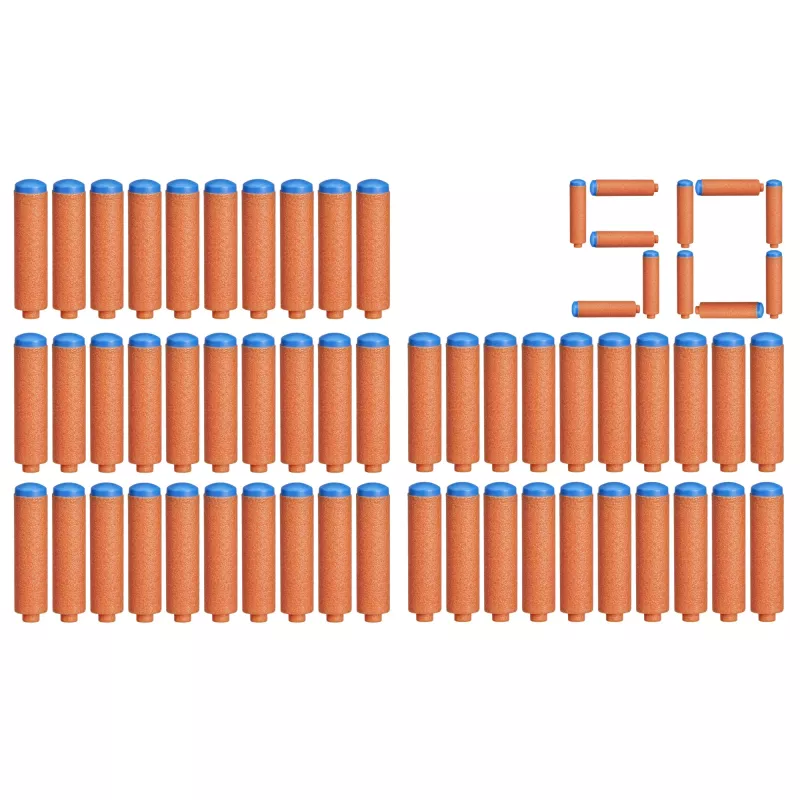 Nerf N Series N1-Darts 50x, papildymo rinkinys, 8 m., 50 vnt., mėlyna, oranžinė