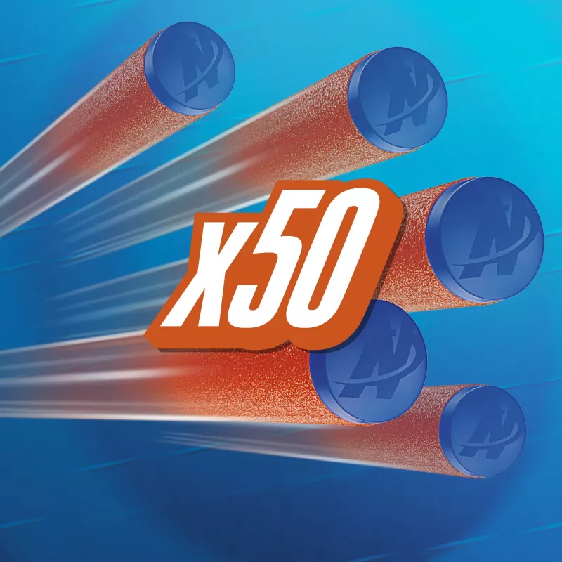 Nerf N Series N1-Darts 50x, papildymo rinkinys, 8 m., 50 vnt., mėlyna, oranžinė