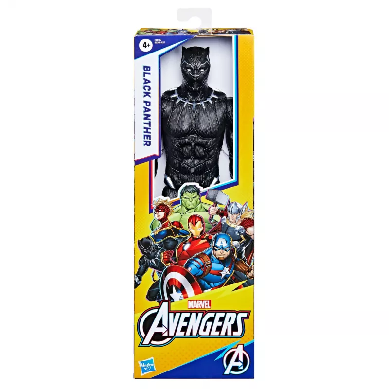 Marvel Avengers Titan Hero Juoda Panther figūra, 4 metai, Spalvota, Plastikas