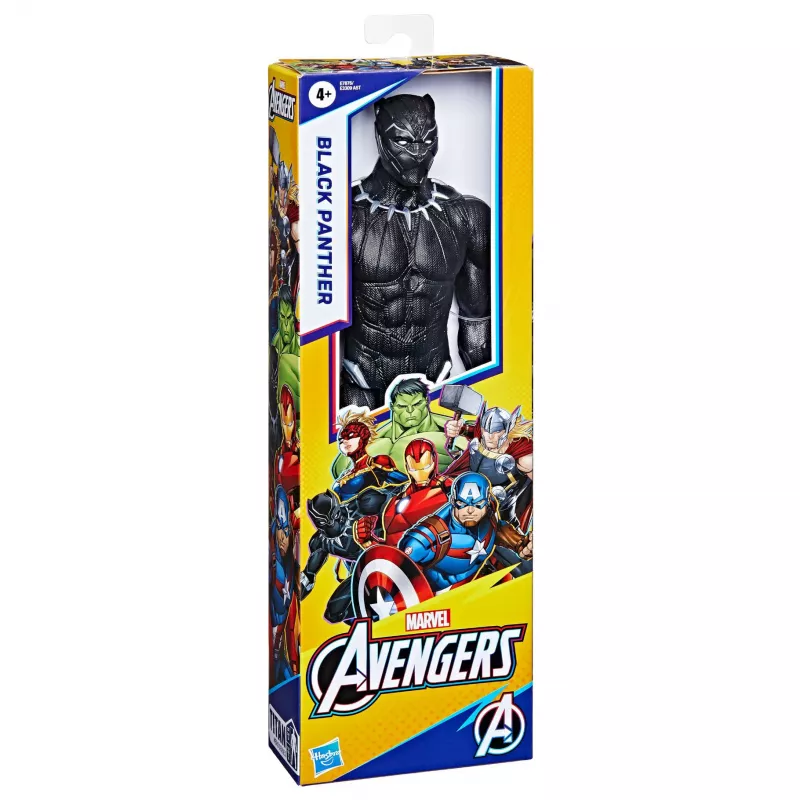 Marvel Avengers Titan Hero Juoda Panther figūra, 4 metai, Spalvota, Plastikas