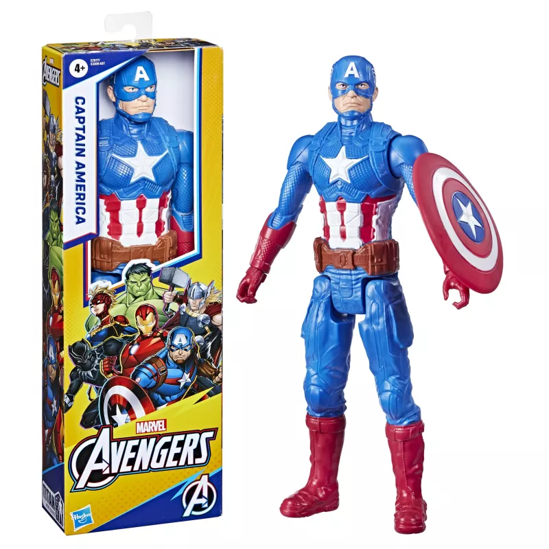 Marvel Avengers Captain America, 4 m., Mėlyna, Raudona, Balta, Plastikas