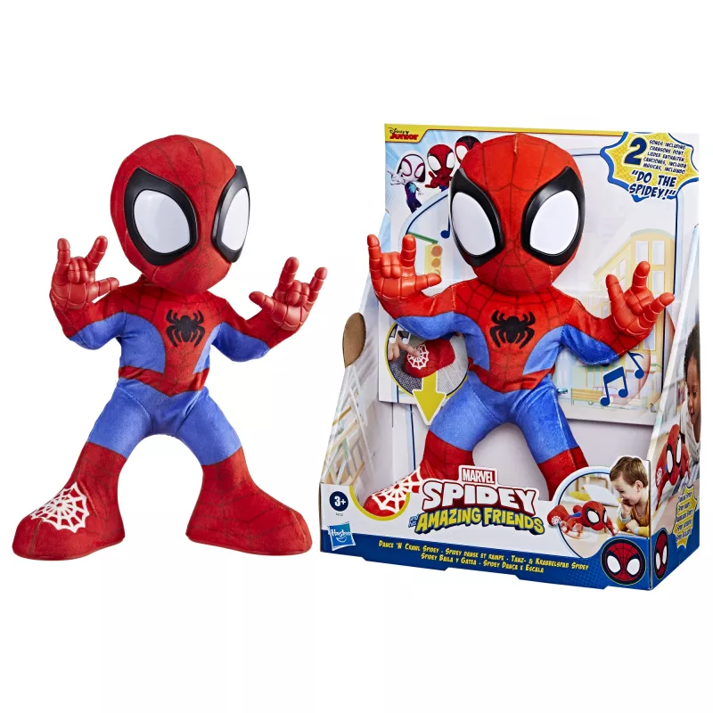 Marvel Spidey and His Amazing Friends Dance 'N Crawl Spidey, interaktyvus pliušinis žaislas su muzika ir garsais