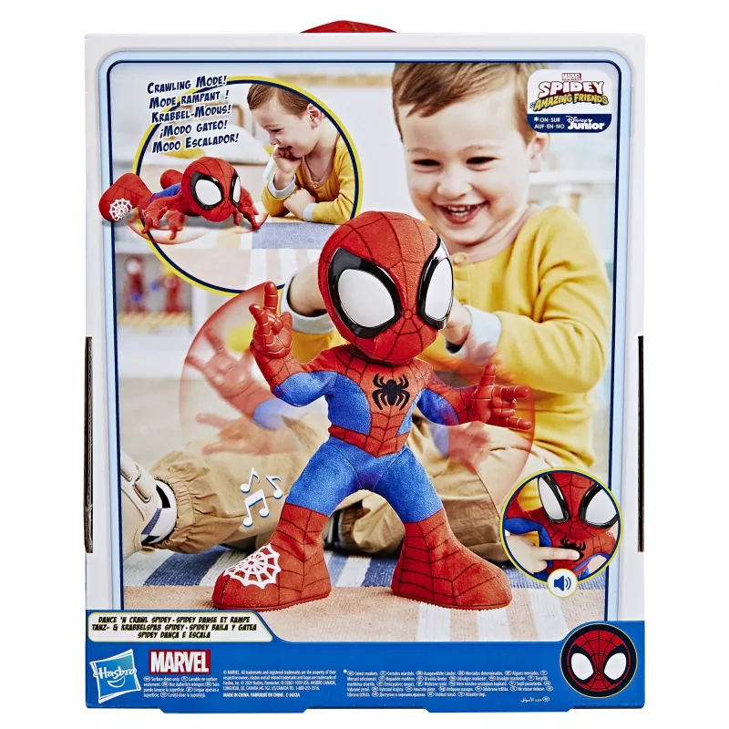 Marvel Spidey and His Amazing Friends Dance 'N Crawl Spidey, interaktyvus pliušinis žaislas su muzika ir garsais
