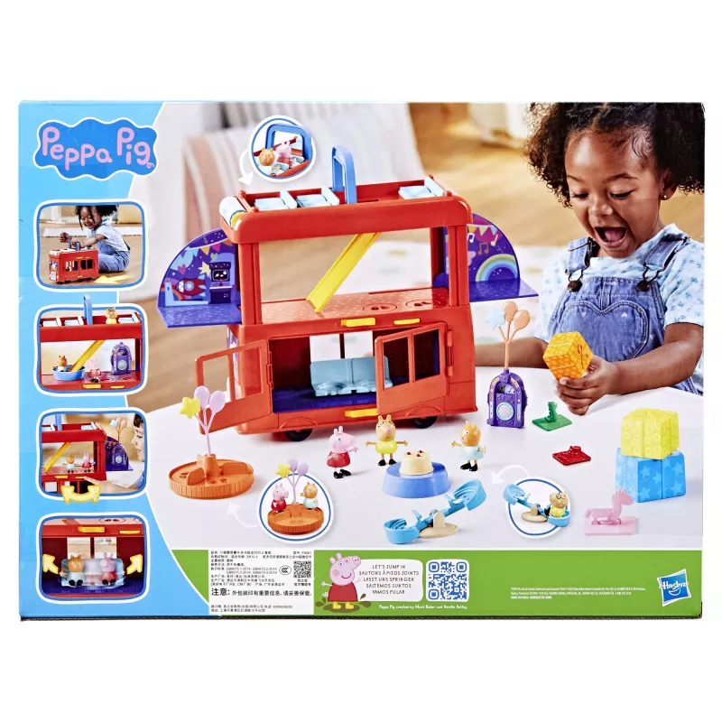 Peppa Pig 2-in-1 Party Bus, veiksmo / nuotykių, 3 m., įvairiaspalvis, plastikas
