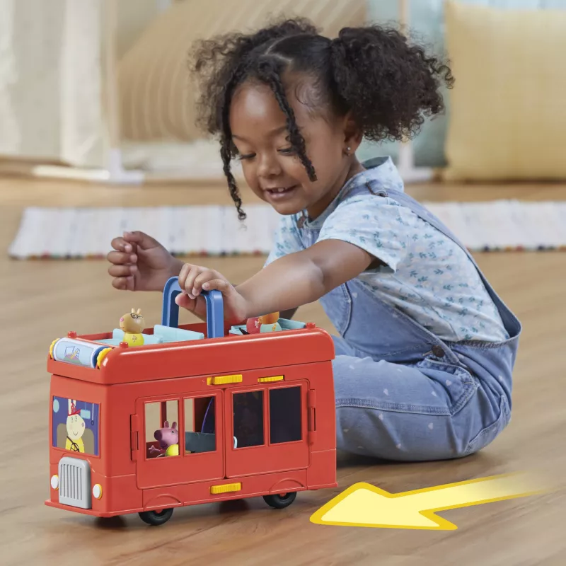Peppa Pig 2-in-1 Party Bus, veiksmo / nuotykių, 3 m., įvairiaspalvis, plastikas