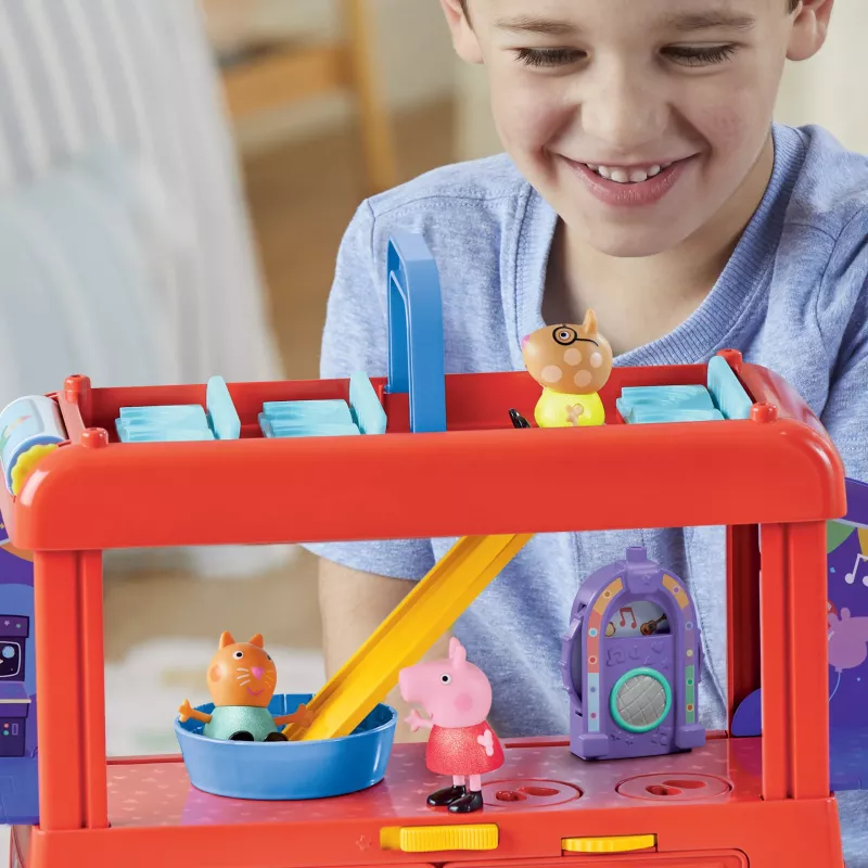 Peppa Pig 2-in-1 Party Bus, veiksmo / nuotykių, 3 m., įvairiaspalvis, plastikas