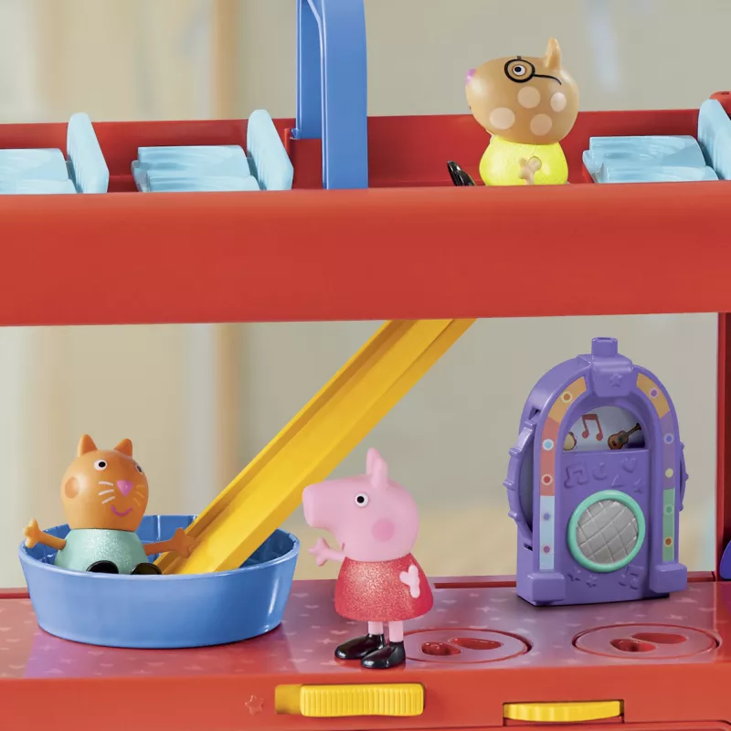 Peppa Pig 2-in-1 Party Bus, veiksmo / nuotykių, 3 m., įvairiaspalvis, plastikas
