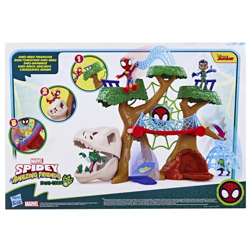 Žaidimų rinkinys Veiksmo / Nuotykių Hasbro Marvel Spidey and His Amazing Friends Dino Webs Treehouse