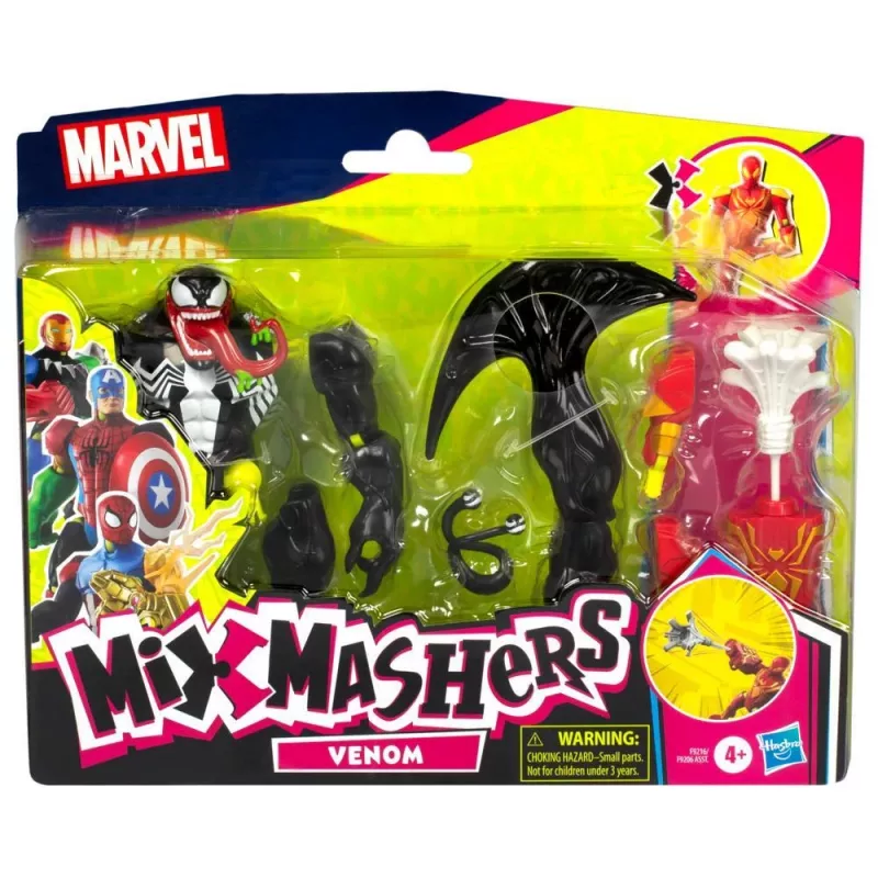 Marvel MixMashers Spider-Man Venom Mix-&-Match, 4 m., Įvairiaspalvis