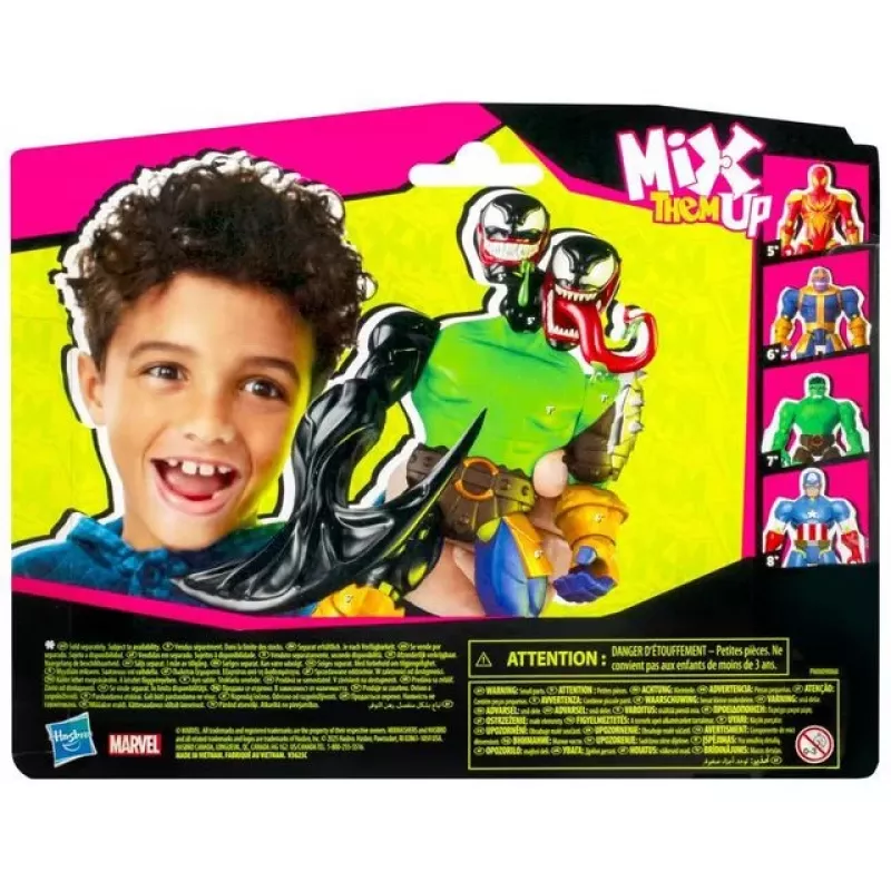 Marvel MixMashers Spider-Man Venom Mix-&-Match, 4 m., Įvairiaspalvis