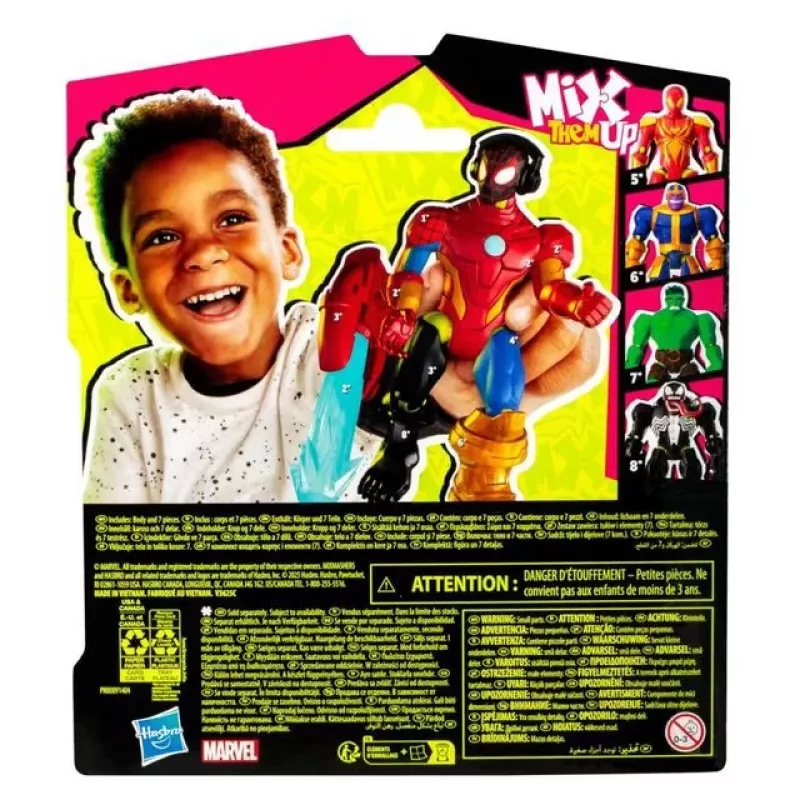 Marvel MixMashers Miles Morales Spider-Man Mix-And-Match, 4 metai, Daugiaspalvis
