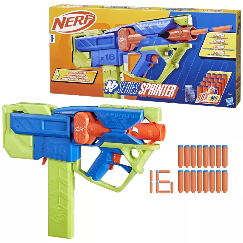 Žaislinis šaudytuvas Nerf N Series Sprinter F8625 Mėlynas Žalias Oranžinis