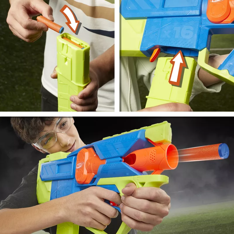 Žaislinis šaudytuvas Nerf N Series Sprinter F8625 Mėlynas Žalias Oranžinis