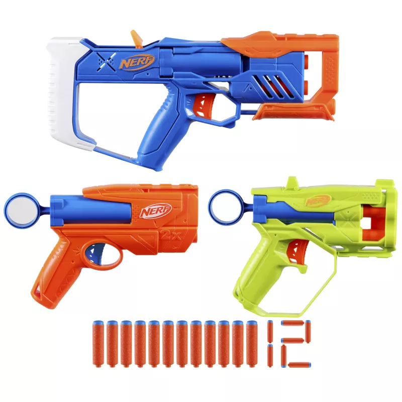 Nerf N Series Triple Action Pack, žaislinis blasteris, 8 m.