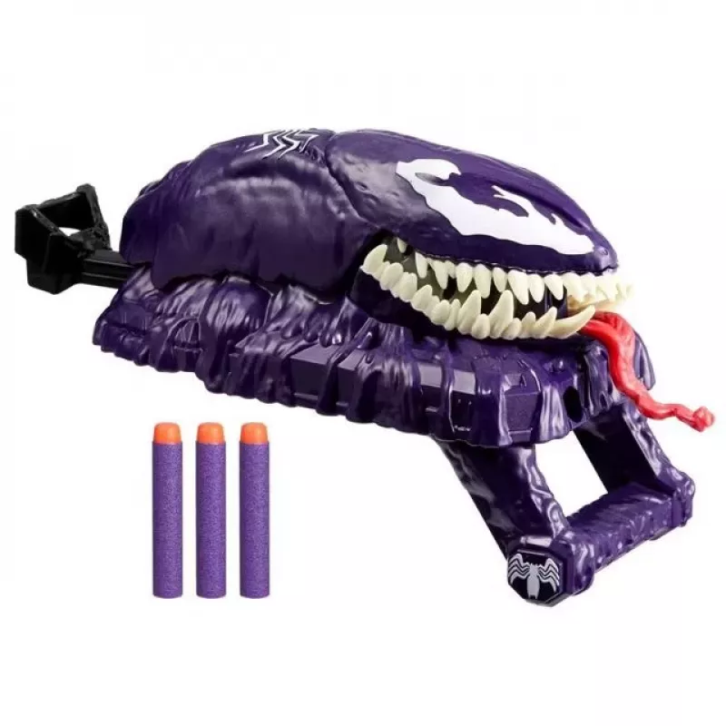 Žaislinis pirštinės tipo šaudyklė Hasbro Marvel Spider-Man Venom Strike Blaster Violetinė