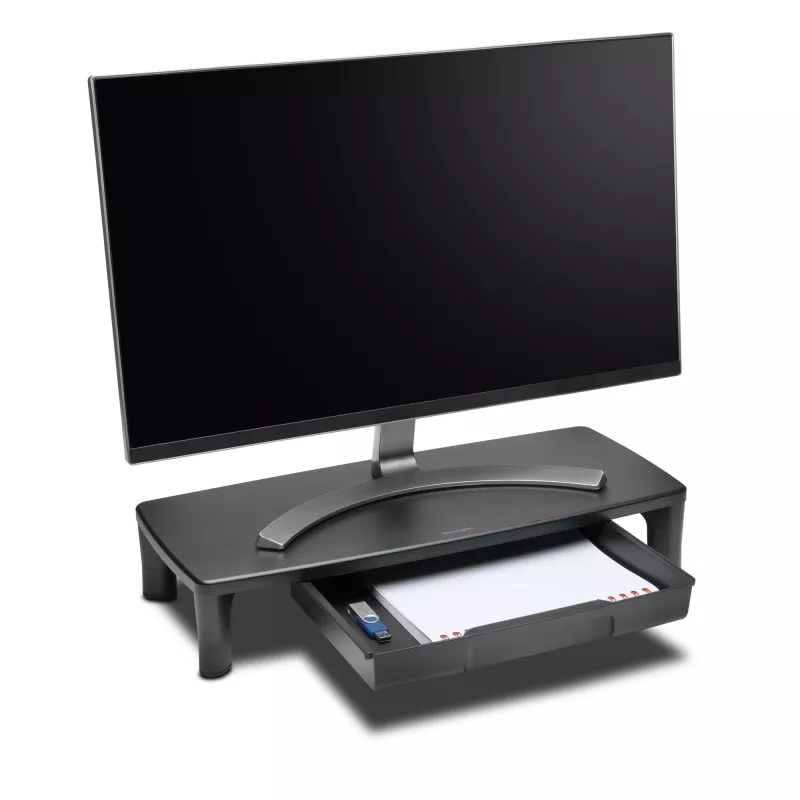 Kensington SmartFit monitoriaus stovas su stalčiumi, laisvai pastatomas, 15 kg, 76,2 cm (30 col.), aukščio reguliavimas, juodas