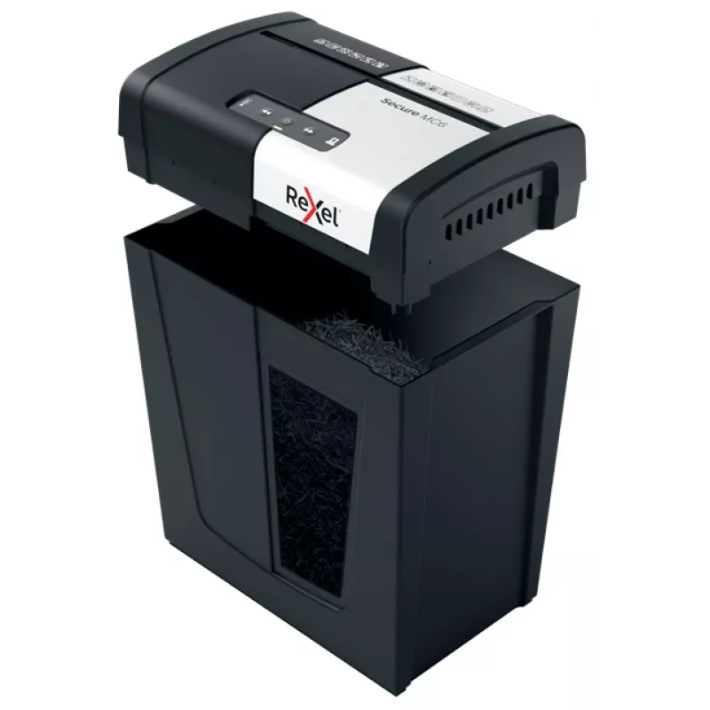 Rexel Secure MC6 Whisper-Shred Mikro pjaustymo popieriaus smulkintuvas P5, Mikro pjaustymas, 2 x 15 mm, 18 l, 175 lapai, 55 dB, Mygtukai
