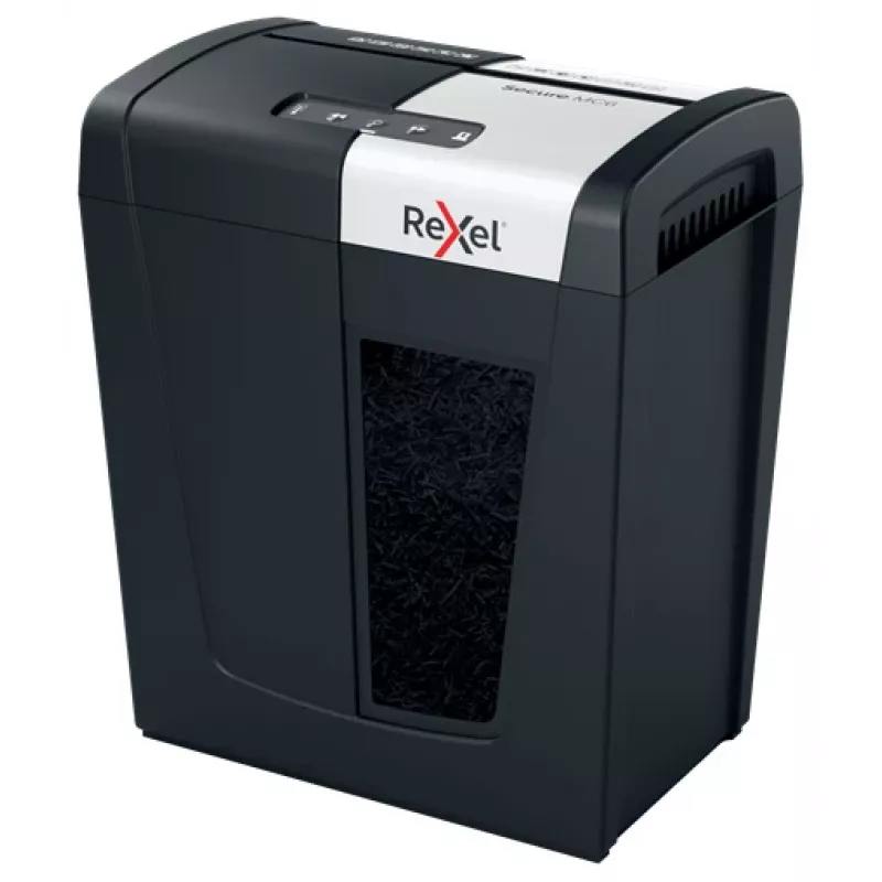 Rexel Secure MC6 Whisper-Shred Mikro pjaustymo popieriaus smulkintuvas P5, Mikro pjaustymas, 2 x 15 mm, 18 l, 175 lapai, 55 dB, Mygtukai