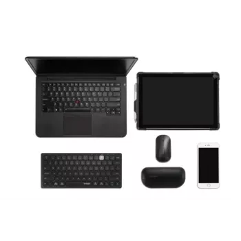 Kensington Dual Wireless Compact klaviatūra - PN, Mini, belaidė, Bluetooth, QWERTY, juoda