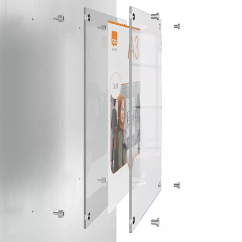 Nobo Premium Plus A4 skaidrus akrilinis sieninis plakatų rėmelis
